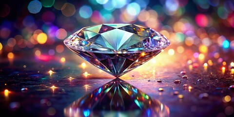 Sparkling Diamond Waterdrop Logo: Luxury Branding, Low Light Photography