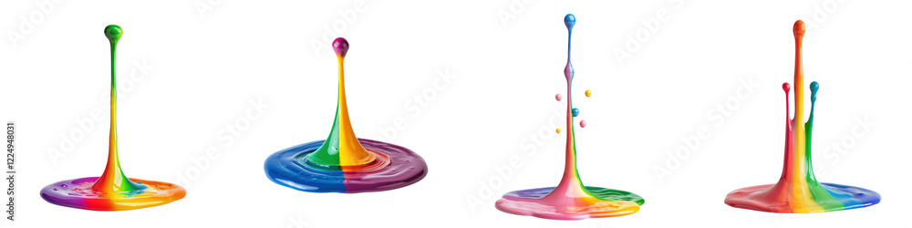 Poster vibrant colorful paint splash and liquid motion abstract art dynamic and mesmerizing splash of multi