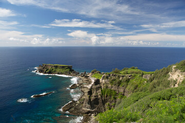 Saipan landscape on a cloudy summer day
