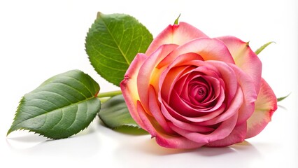 Fototapeta premium Pink and Yellow Rose Blossom