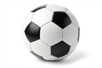 Fototapeta premium Classic black and white soccer ball isolated on white.