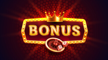 Bonus slots icons, slot sign machine, night Vegas. Vector illustration