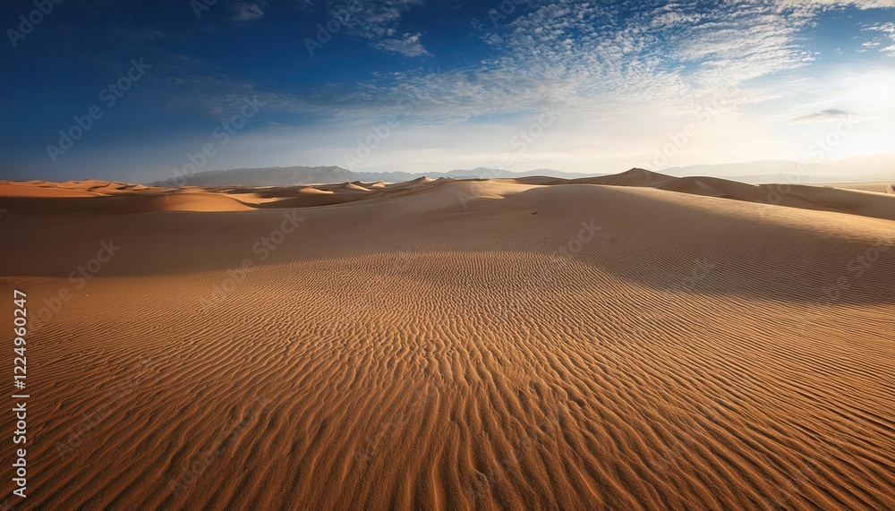 Poster stunning 3d rendering of a sand floor illuminated under dynamic lighting, showcasing an intricate te