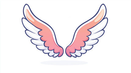 Obraz premium cartoon angel wings illustration material 