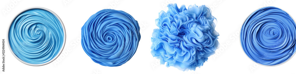 Poster mesmerizing swirls of blue hues an abstract fluid art composition featuring captivating gradient pat
