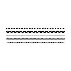 Border frame icon, divider horizontal line vector shape icon for decorative vintage doodle element for design in vector illustration