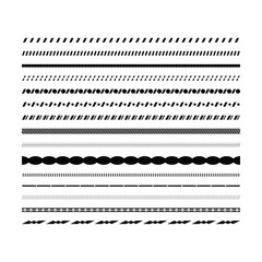 Border frame icon, divider horizontal line vector shape icon for decorative vintage doodle element for design in vector illustration