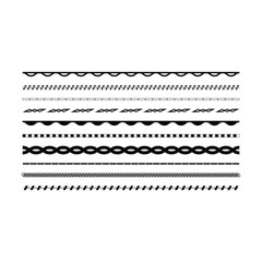 Border frame icon, divider horizontal line vector shape icon for decorative vintage doodle element for design in vector illustration