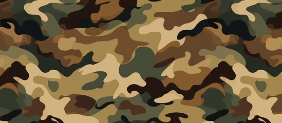 Naklejka premium Abstract Camouflage Pattern: A Seamless Texture of Earthy Tones