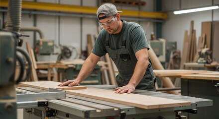 carpenter cutting wood