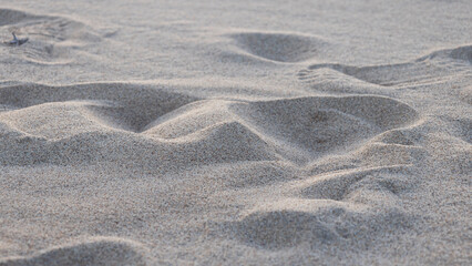 Dunes on the Mediterranean coast, sunrise, sand texture