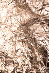 A Shiny Foil Crumpled in Sharp Crumpled Metallic Gloss Background  Gold