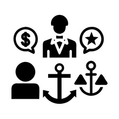 Host, Anchor, and Entertainer SVG Icon Set