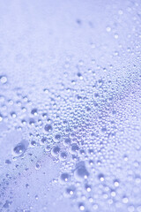 Gentle blue bubble close up abstract background