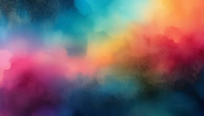 Fototapeta premium Colourful grunge grainy outer space nebula background gradient texture backdrop design