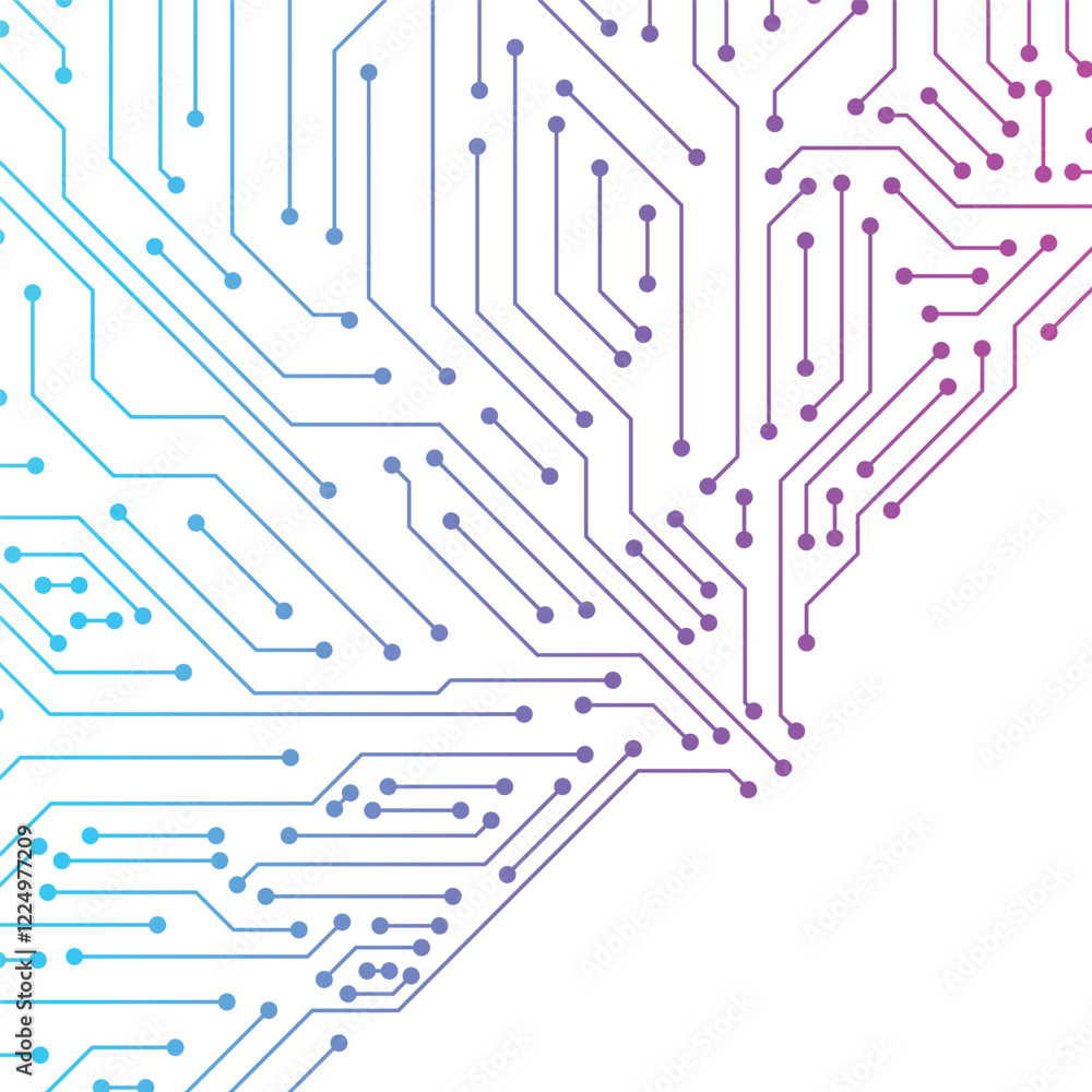 Poster computer circuit board electronic. motherboard, cpu, processor and artificial intelligence concept. 