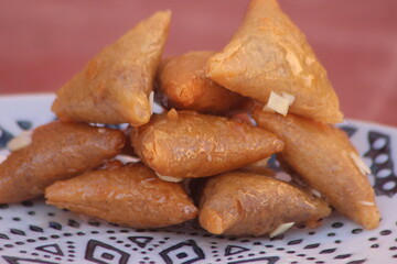 Briwat Close Up, Traditional Moroccan Pastry