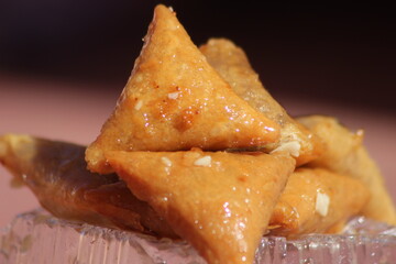 Briwat Close Up, Traditional Moroccan Pastry