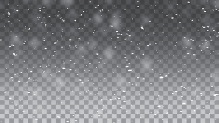 Snowfall, blizzard, winter, snowflakes png.  Many white cold flake elements on transparent background.