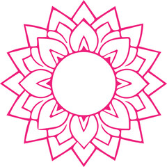 Beautiful flower art and mandala vector design