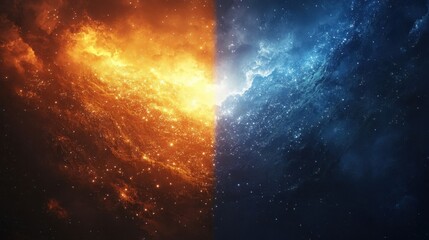 Celestial map showing earth's day and night.