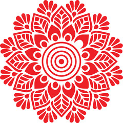 Beautiful flower art and mandala vector design