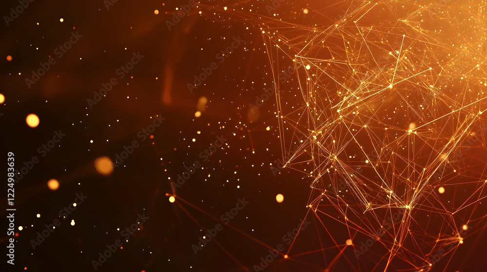 Aufkleber abstract background with a digital brain network and futuristic technology elements, representing in