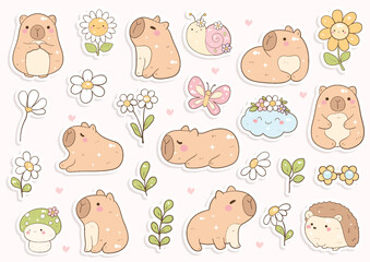 Cute Capybara Sticker, Planner 