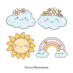 cute Sun and Cloud