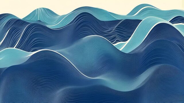 waves lines abstract nature design ai generated video concept