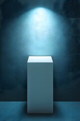 open box on black background