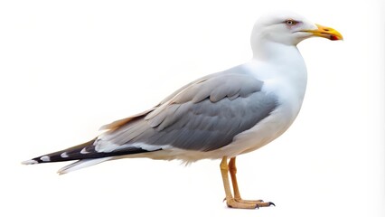 Obraz premium Seagull on White Background