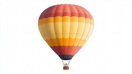 Fototapeta premium Majestic Air Balloon Soaring in Clear Blue Sky Photography for Advertising and Travel Publications
