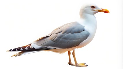 Fototapeta premium Seagull on White Background
