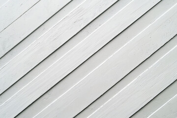 Obraz premium Textured white wooden planks arranged diagonally, showcasing a clean, minimalist aesthetic for backgrounds