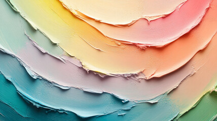 Colorful paint layers creating a vibrant abstract texture.