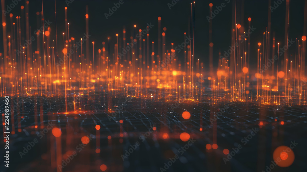 Poster business and office statistics, numbers and reports represented through next generation data visuali