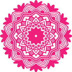Beautiful flower art and mandala vector design