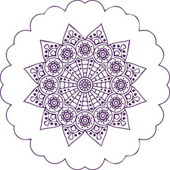 Beautiful flower art and mandala vector design