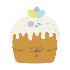 easter cake in flat style