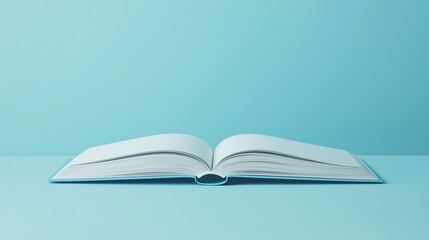 Elegant softcover book mockup on pastel backdrop, minimalist design