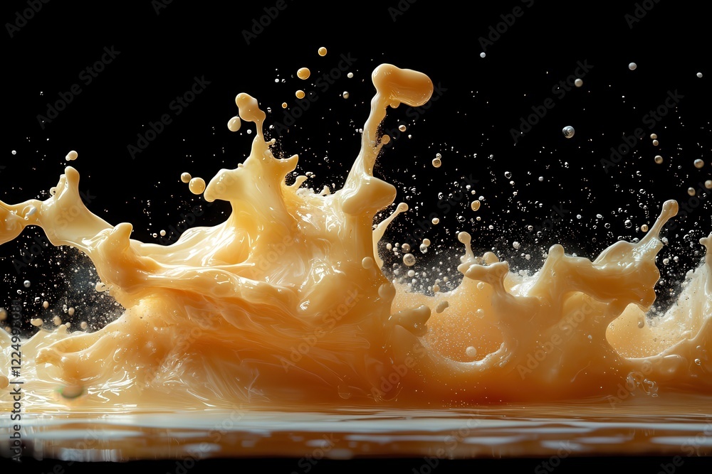 Aufkleber a splash of bright orange liquid splashing against a white background creating dynamic visual intere