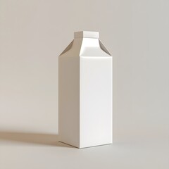 White carton pack blank box for milk or juice