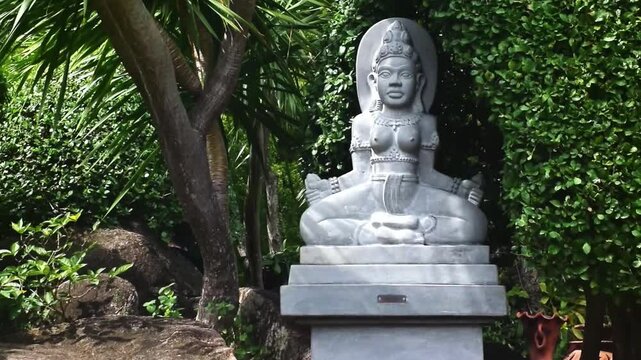 statue in Thap ba ponagar, Vietnam, Nha Trang. 4K video 4K video