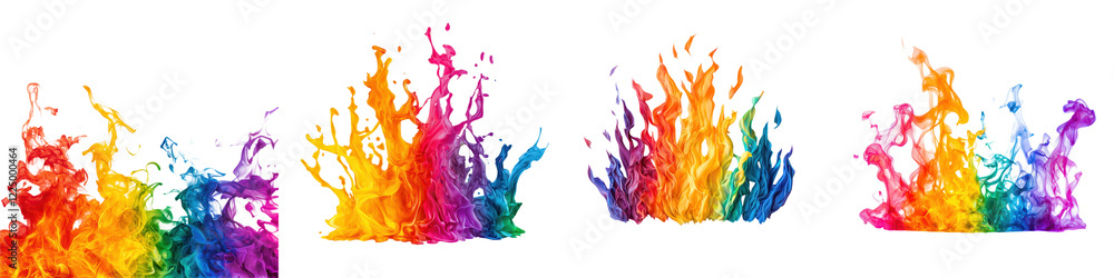 Poster vibrant abstract paint splash effects dynamic color explosion and fluid liquid art digital artwork b