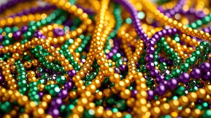 Mardi Gras Bead Art - Detailed Patterns & Vibrant Colors