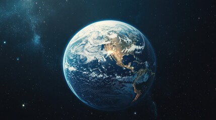 Obraz premium Earth, planet, space, cosmos, universe, night, view, globe, world, blue.