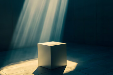 podium with spotlight