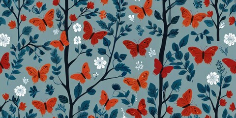 seamless pattern with leaves