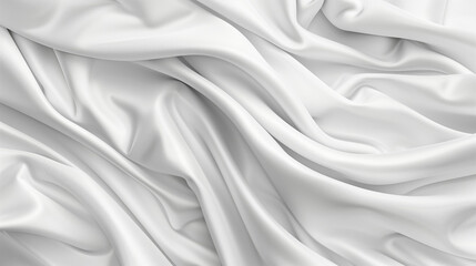 Fototapeta premium White Elegant Smooth Drape with Flowing Graphic Wave Background